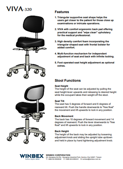Feature of VIVA stool